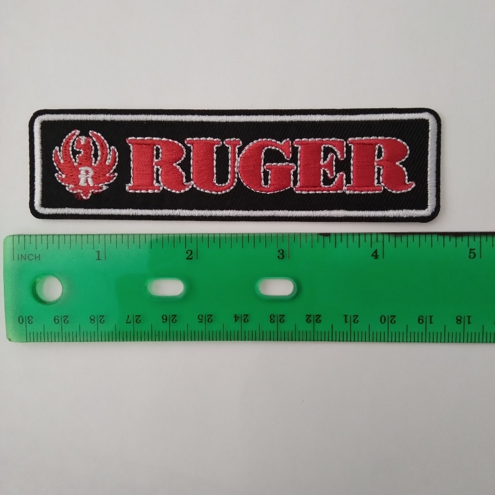Kruger Black and Red Embroidered Patch